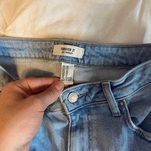 Light Blue Forever 21 Jean Skirt
